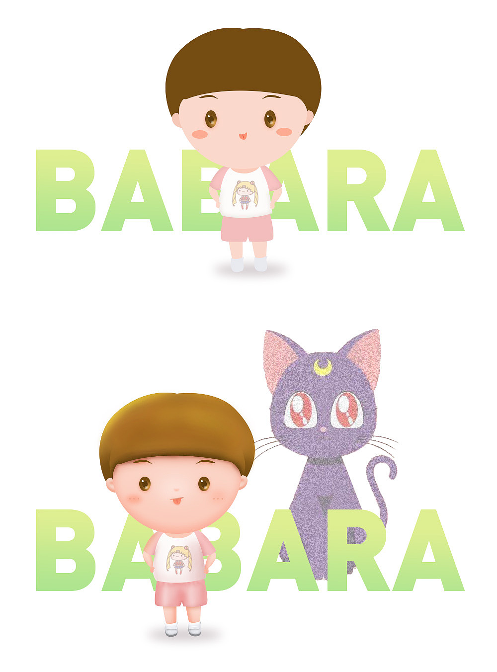 childhood系列—Anny，Nancy，Babara and Alice（图ZNjU1MzgyOTI=） - 儿童插画 - 站酷设计师藕零零原创素材 - 站酷ZCOOL
