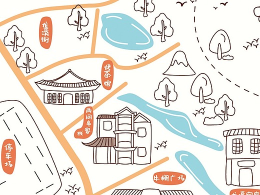 手绘《三瓜公社游览地图》感恩第一发