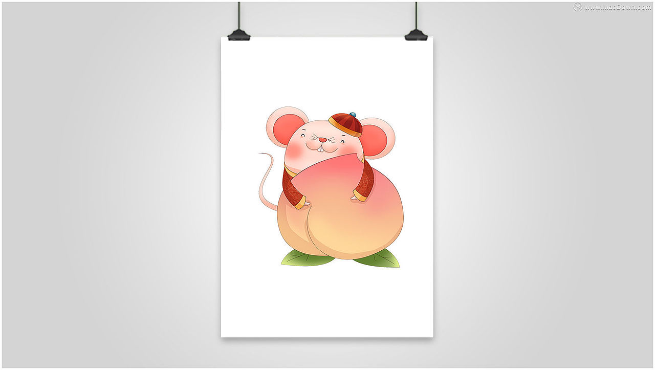 PSD2020鼠年手绘海报素材