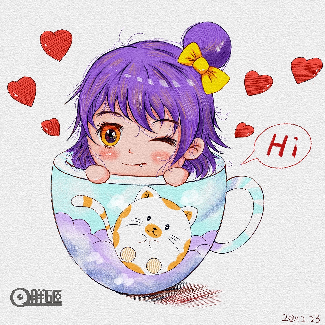 上个月画的一些小画😜😜