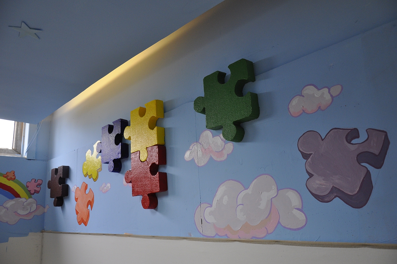 无锡格林希尔早教中心墙面装饰(老作品翻箱底的打包放站酷~O(∩_∩)O~~)