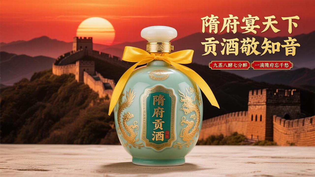 隋府贡酒广告设计