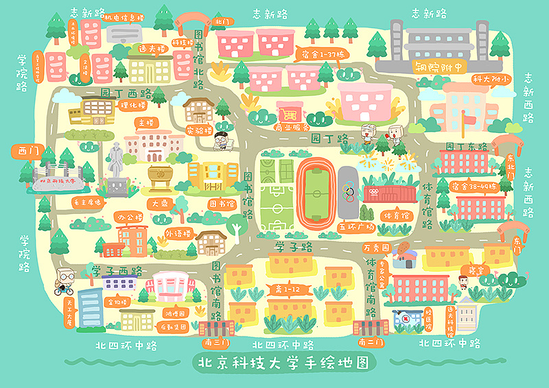 百所高校手绘地图-超级课程表