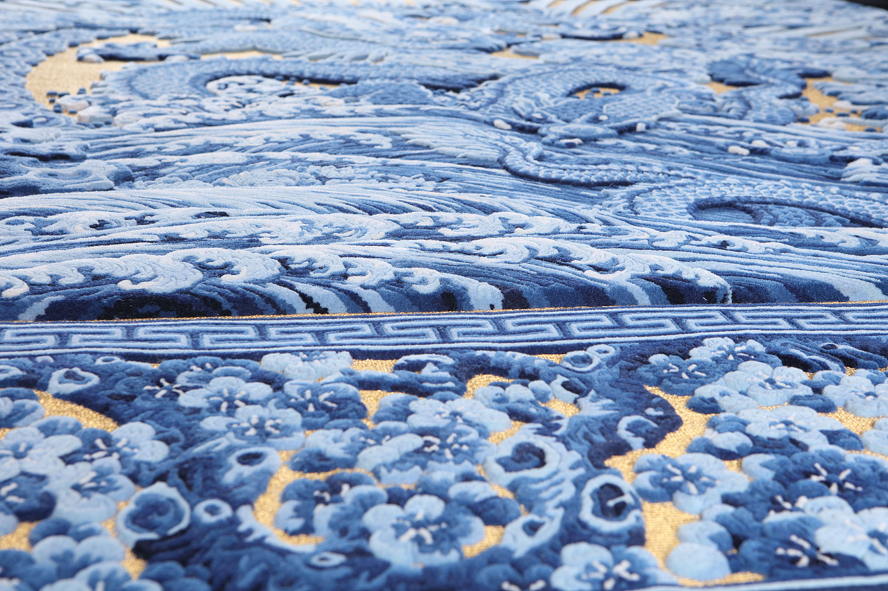 盘金毯-带子上朝|手工艺|其他手工艺|北京宫毯 - 原创作品 - 站酷