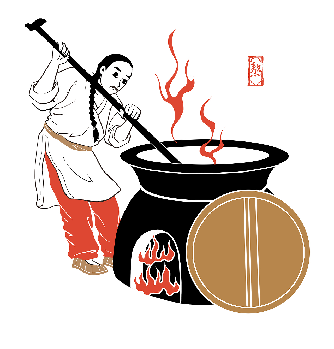 一组古代制药的插画【已商用】