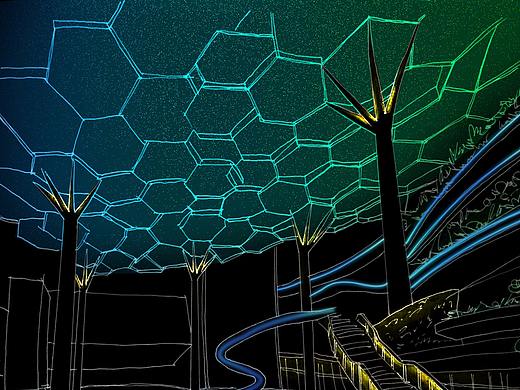 夜景手绘（个人主页-ZMjYzNzAyMDQ=） - 建筑设计 - 站酷设计师吴小妮576043622原创素材 - 站酷ZCOOL