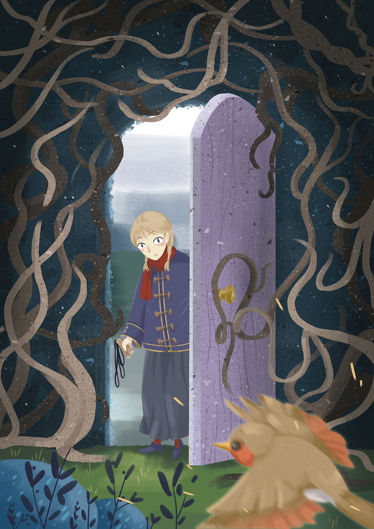 书籍插画——《繁星春水》《秘密花园》《培根随笔》（图ZMjI4MTQ3MzA4） - 儿童插画 - 站酷设计师双双本双原创素材 - 站酷ZCOOL