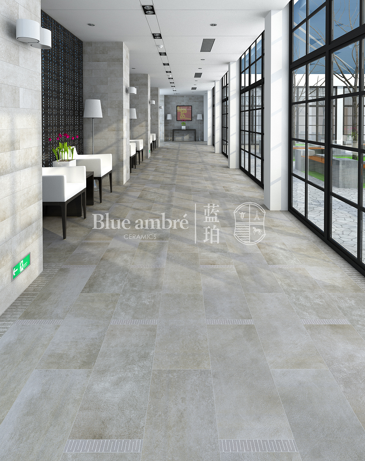 蓝珀瓷砖A系列&lt;新艺术1&gt;空间效果图