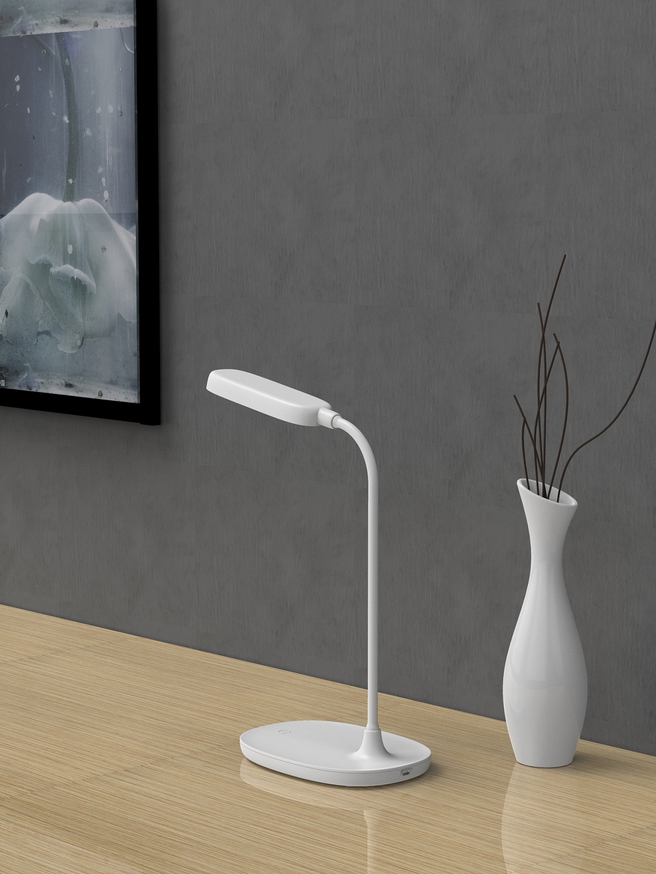 超强质感的木制台灯的三维视觉效果设计 - 普象网