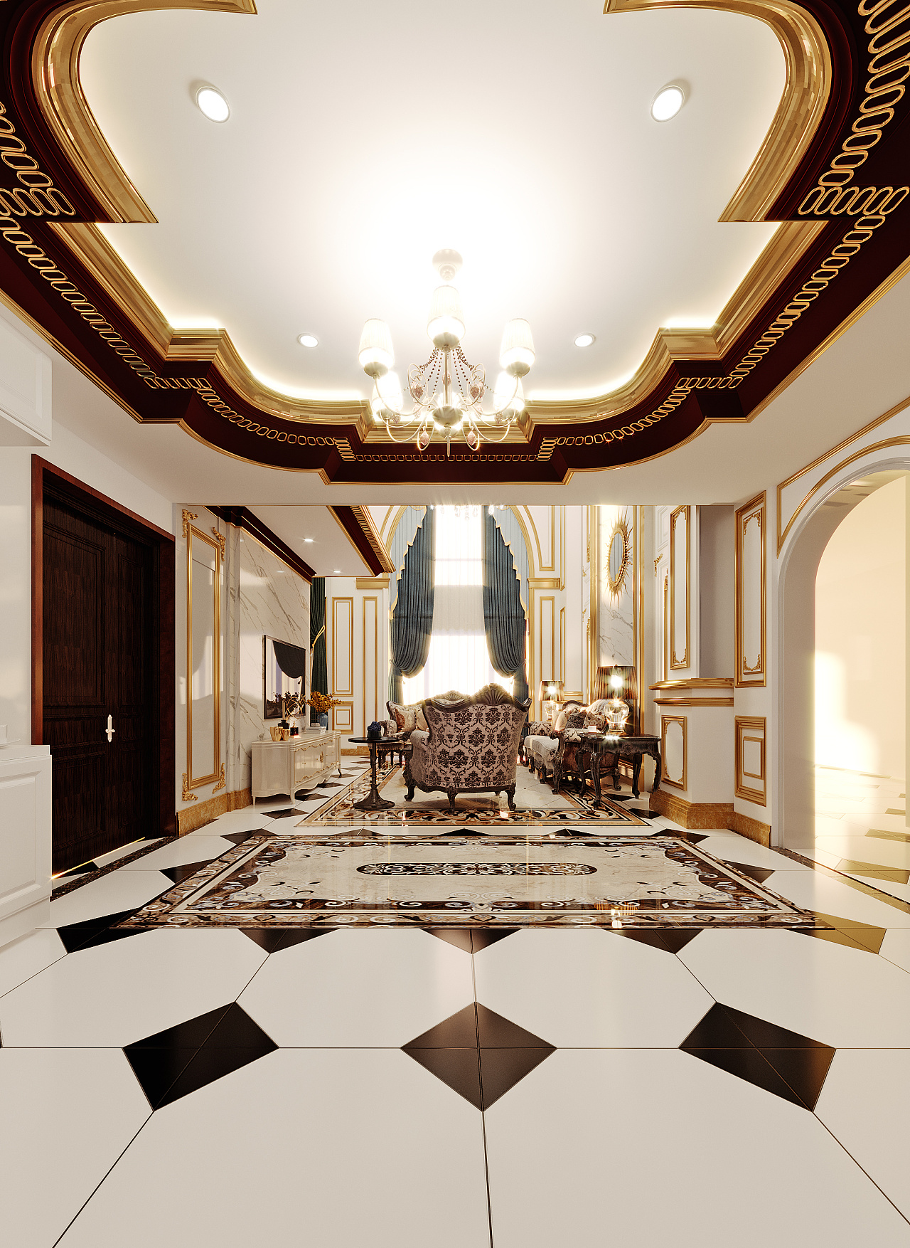 滨河御景 230平 阁楼挑空 法式