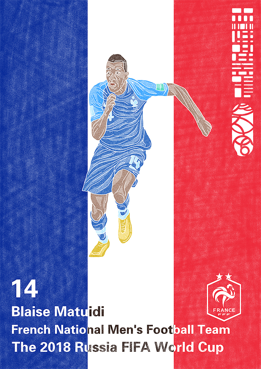 2018年世界杯绘画系列（最终章）——冠军法国加冕两星（图ZMTIxODY2MTg0） - 商业插画 - 站酷设计师森特笑虎原创素材 - 站酷ZCOOL