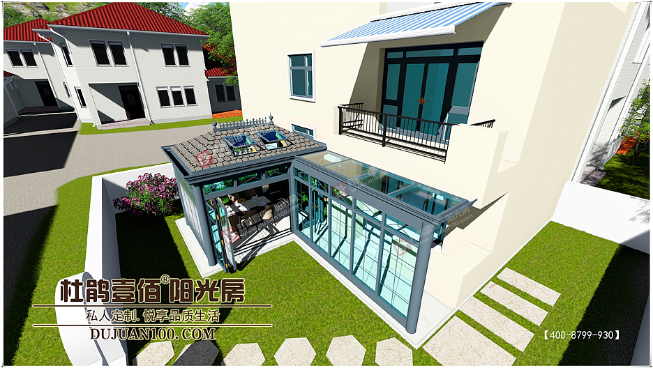 别墅庭院阳光房隔热保温德高瓦木质阳光房设计图