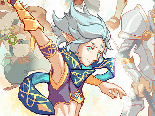 剑与远征 同人插画-游戏原画43001年前电锯惊魂q版插画-创作习作14011