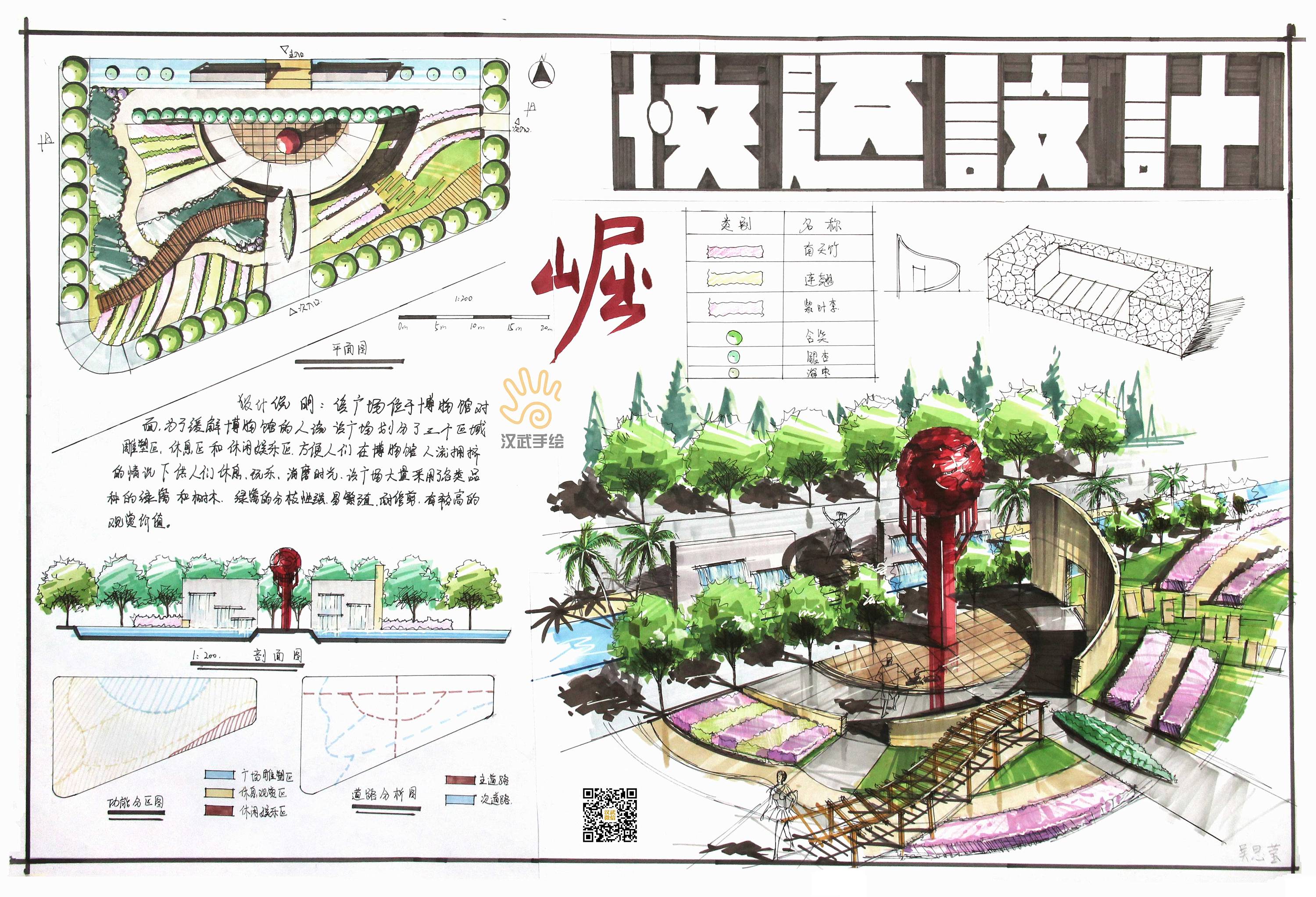 2017环艺景观室内建筑设计手绘考研快题优秀