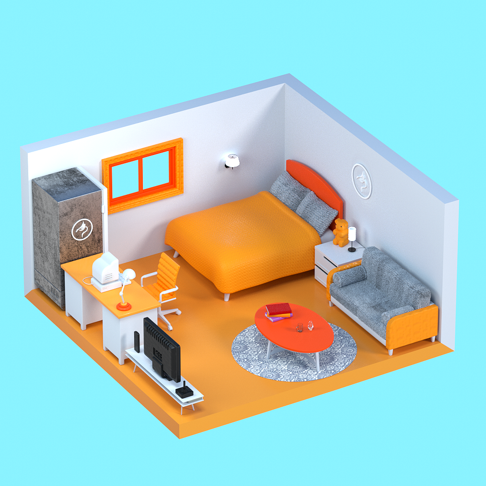 c4d小房间|三维|建筑/空间|摄影师鸟语 - 原创作品 - 站酷 (zcool)