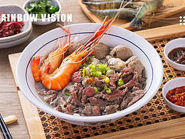 潮州牛肉粿条汤粉拍摄
