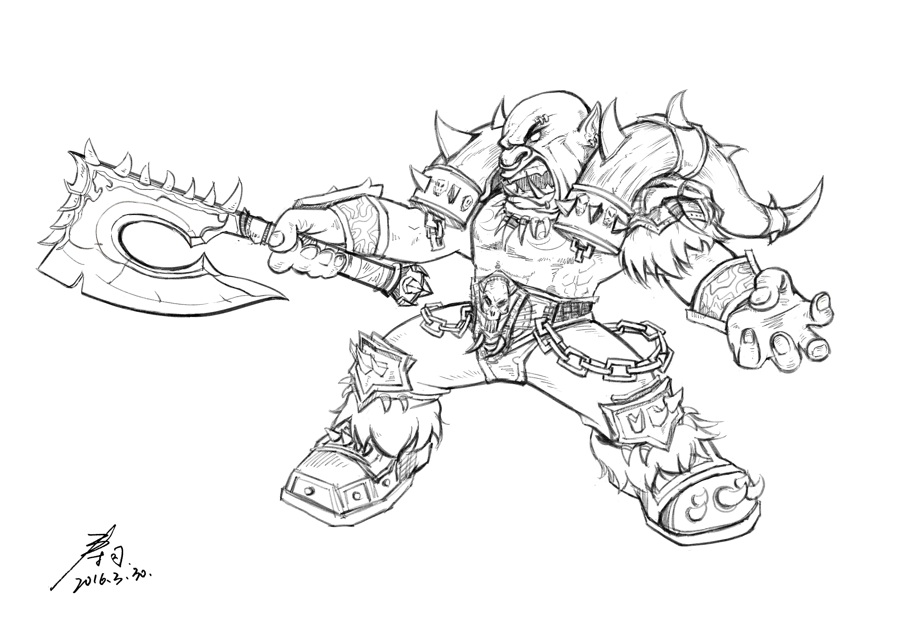 炉石传说 | 战士q版形象