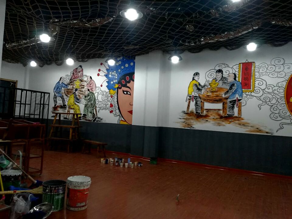 小蒙铜锅涮(中国铜锅)全国连锁,墙体彩绘