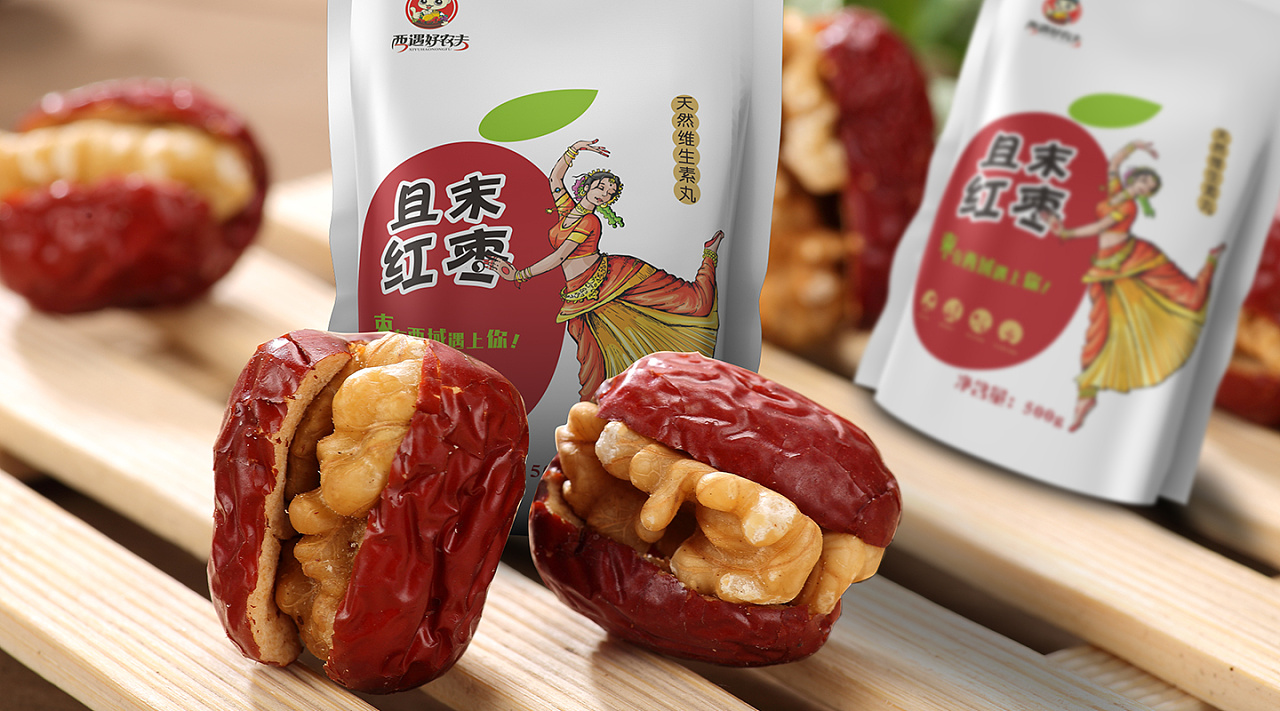 枣夹核桃红干果食品包装|特产包装|--传音品牌设计