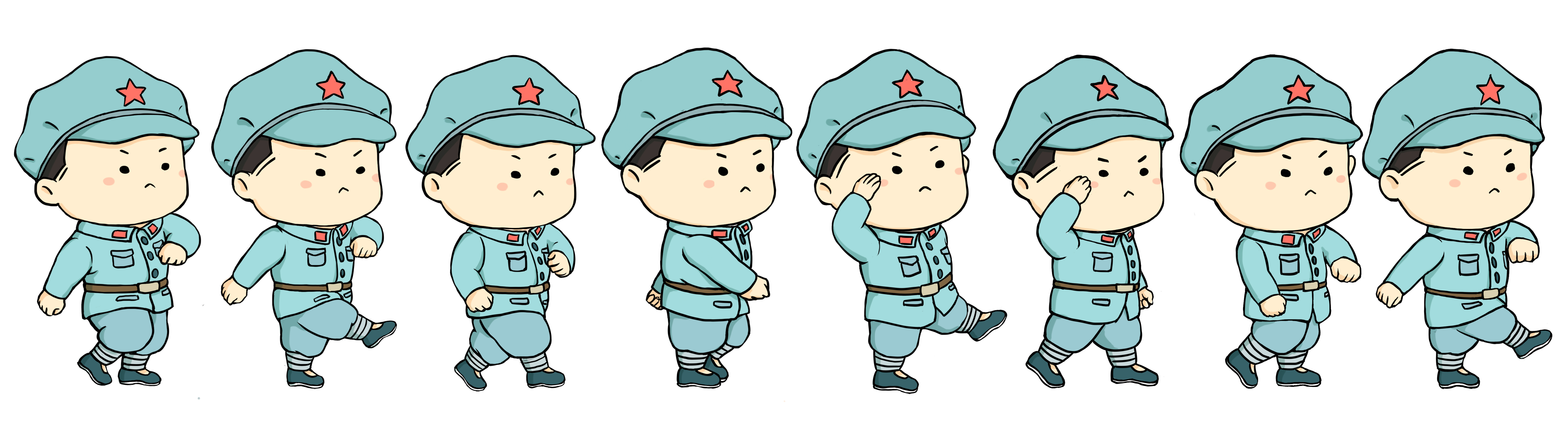红军插画插图图片