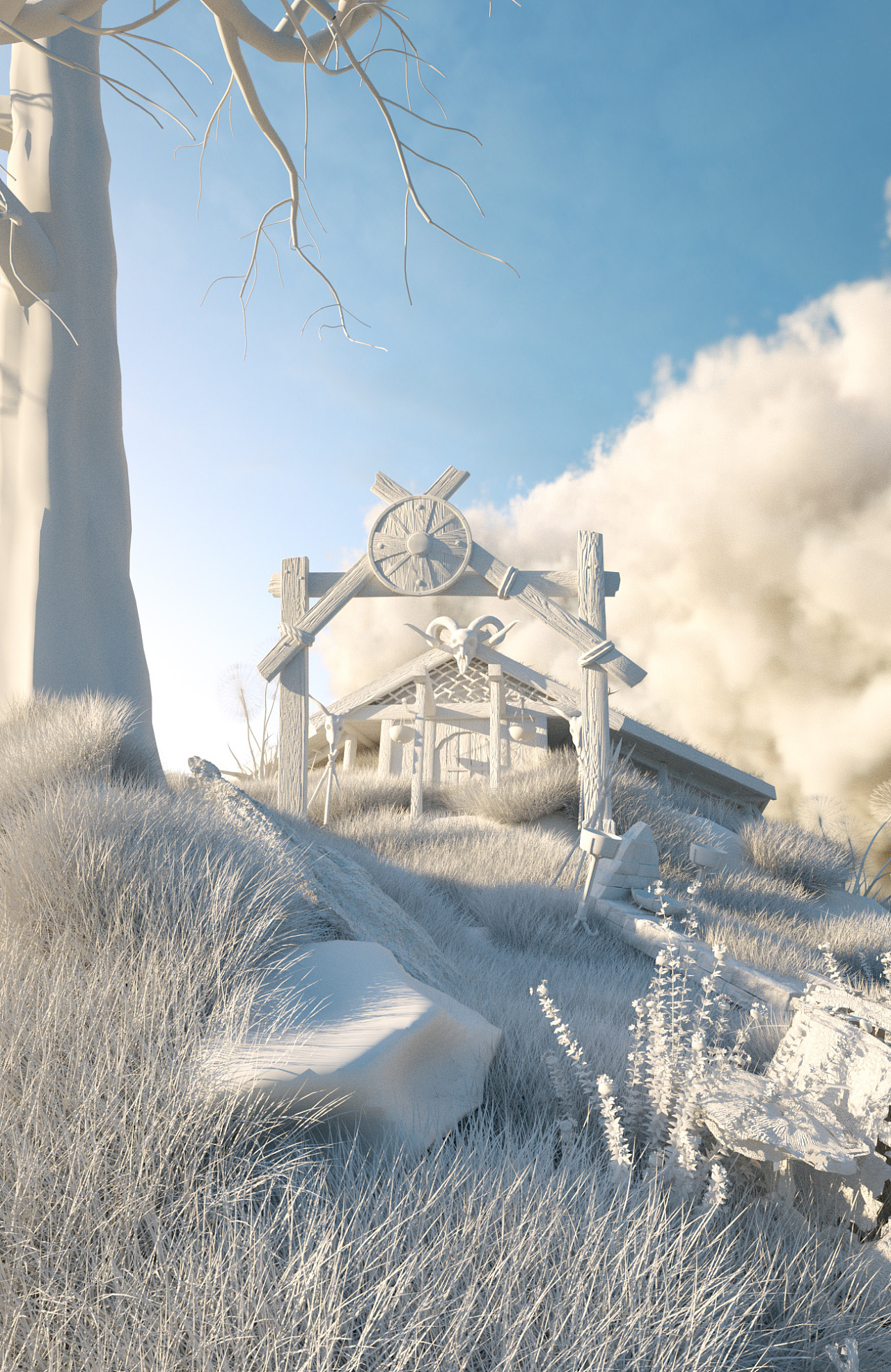 一组自然场景的练习