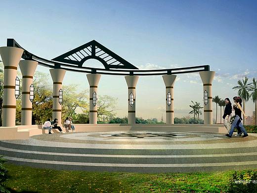 设计了一套滨水景观方案