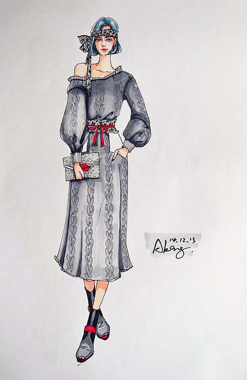 服装效果图手绘