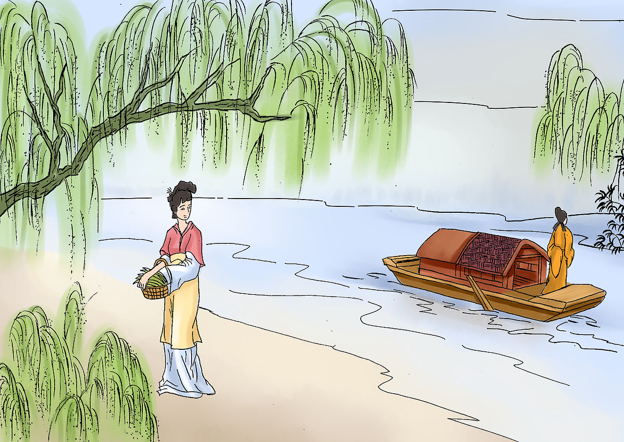 古诗插画（图ZNzY4MjMyMTI=） - 商业插画 - 站酷设计师Koey位移原创素材 - 站酷ZCOOL