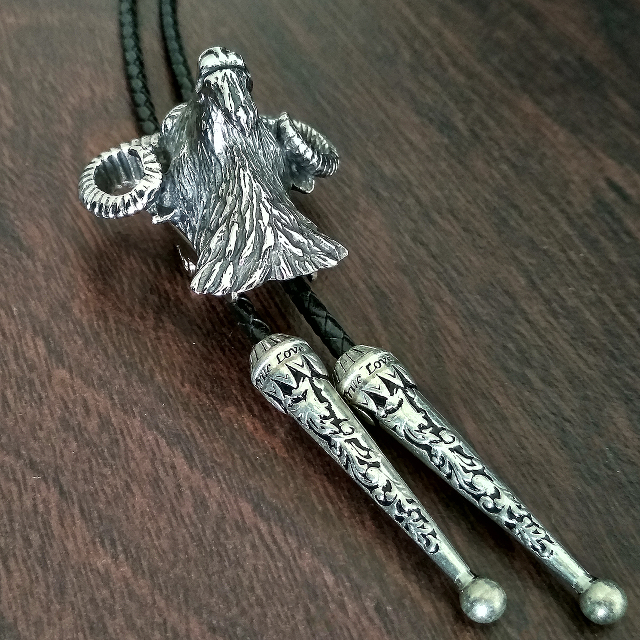 北美山羊头领饰男士波洛领带可调节bolo tie领头羊生肖