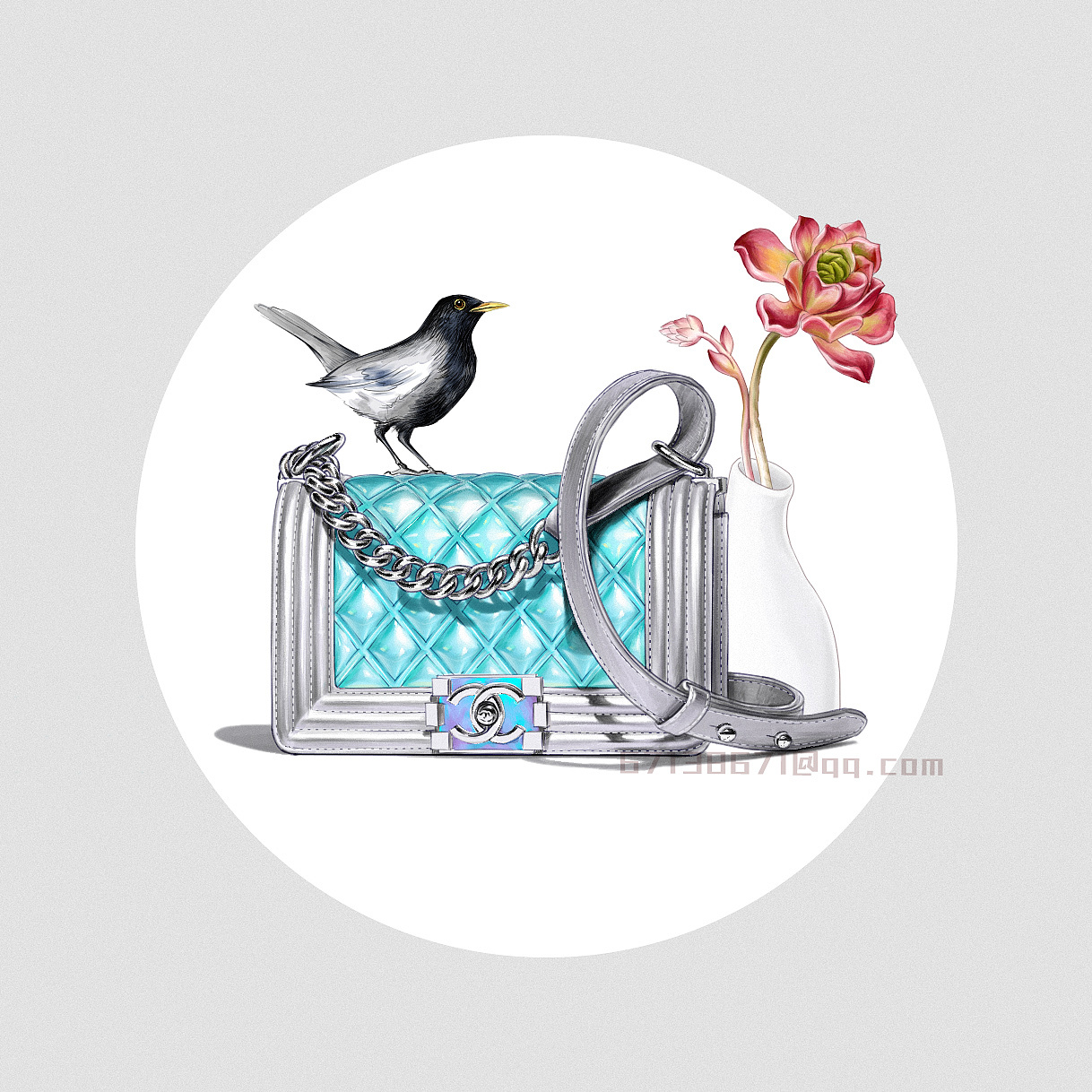 喜欢的包包(chloe/gucci/dior/chanel)插画-不断补充 - 原创作品