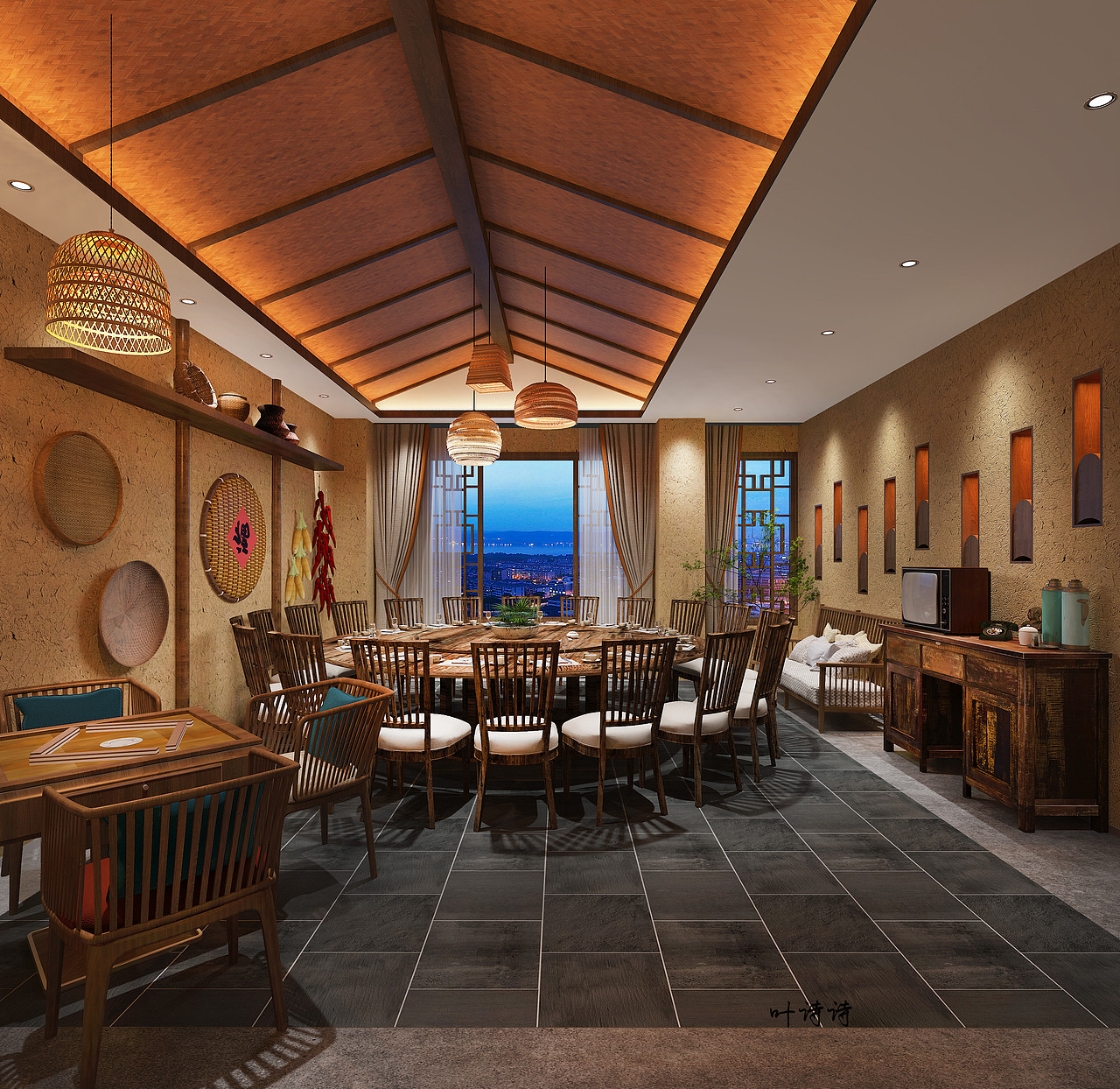 中式火锅店，喜欢这样的设计嘛？