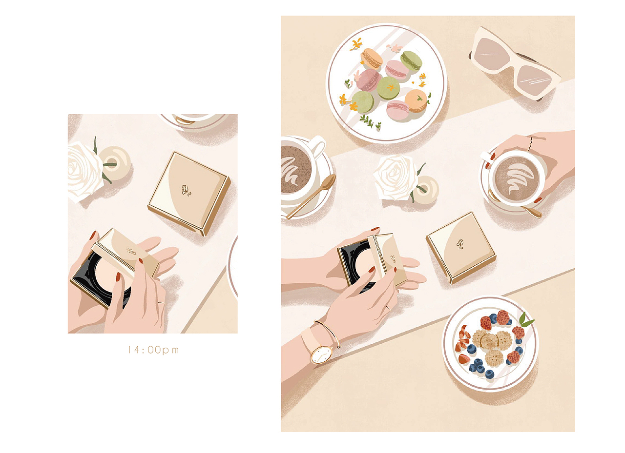 兰蔻合作插画（图ZMjM2NzE0Njc2） - 商业插画 - 站酷设计师Nora_inla原创素材 - 站酷ZCOOL