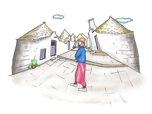 意大利石灰岩民居（个人主页-ZMjczMzEyMDg=） - 儿童插画 - 站酷设计师乖贝贝美术设计原创素材 - 站酷ZCOOL