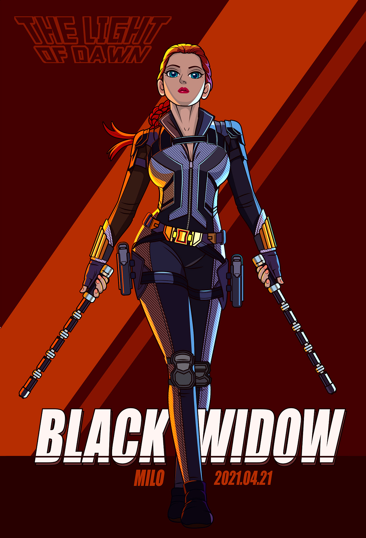 矢量插画黑猫黑寡妇|插画|创作习作|超大声 - 原创作品 - 站酷 (zcool