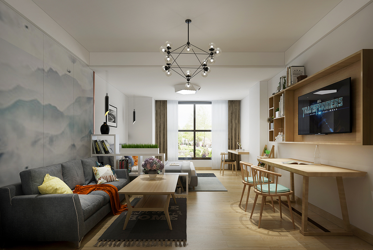 一九九二效果图-家装单身公寓