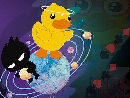 B.Duck x ZCOOL联名扑克（个人主页-ZMzg3NTY0NTI=） - 商业插画 - 站酷设计师筱一21原创素材 - 站酷ZCOOL