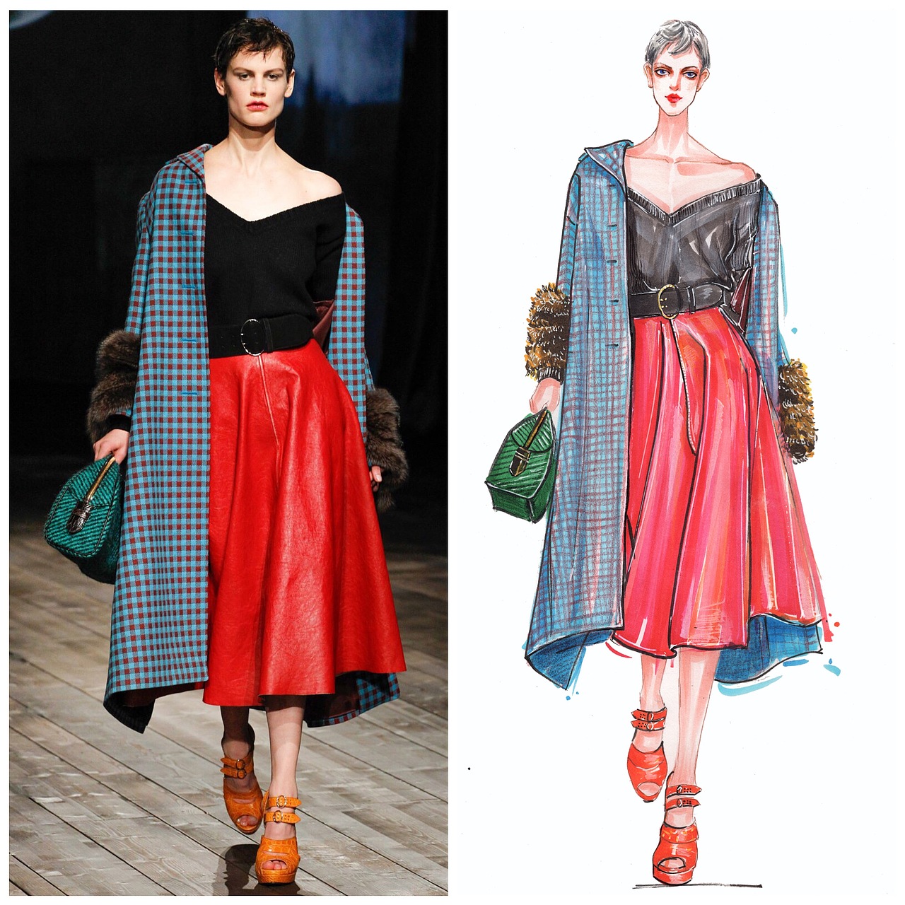 服装手绘～马克笔时装画（图ZMTU3NzU2MDY4） - 休闲/流行服饰 - 站酷设计师零一手绘原创素材 - 站酷ZCOOL