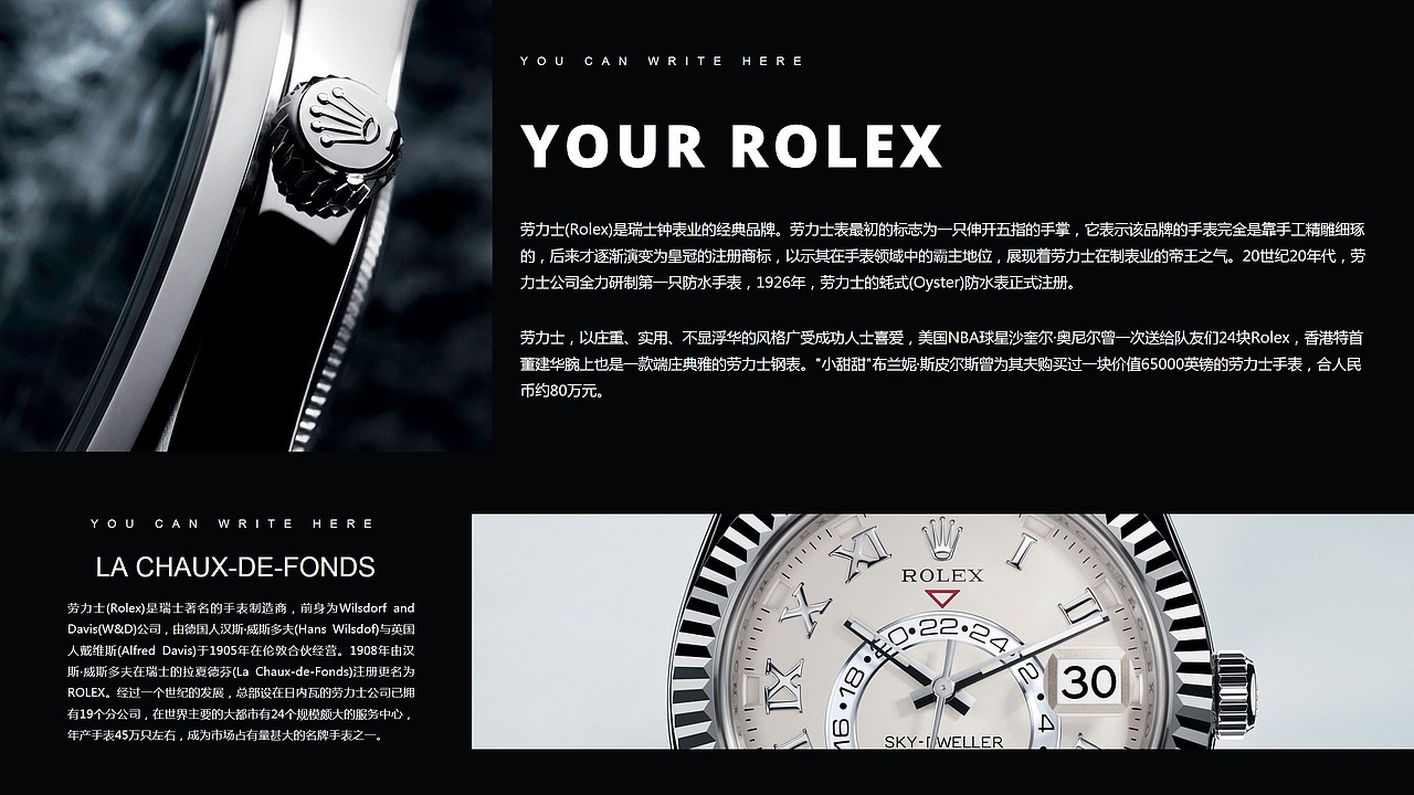 高端Rolex劳力士手表腕表宣传推广PPT模板（图ZNzgxMDMwODQ=） - PPT/Keynote - 站酷设计师MASEFAT工作室原创素材 - 站酷ZCOOL
