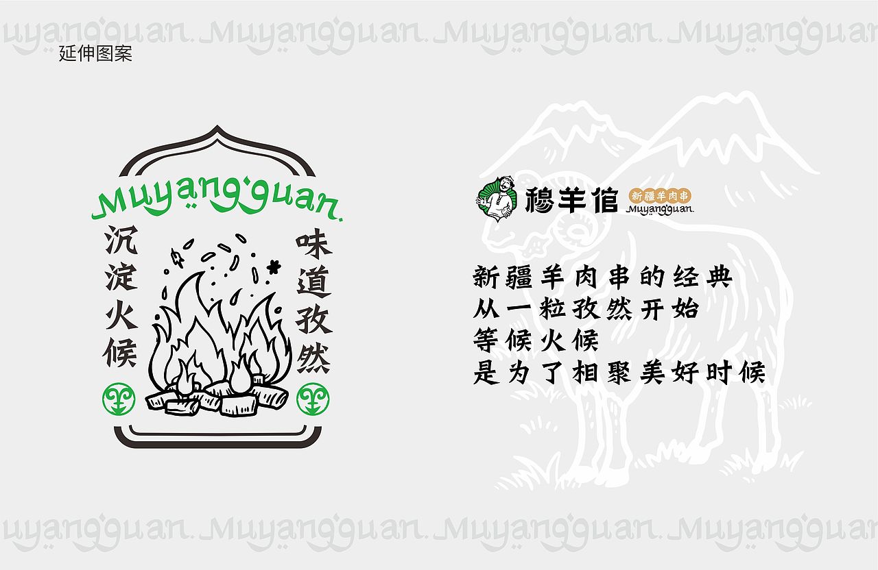 穆羊倌 新疆羊肉串（图ZMjIxNzYyNzcy） - 品牌 - 站酷设计师羊土豆原创素材 - 站酷ZCOOL