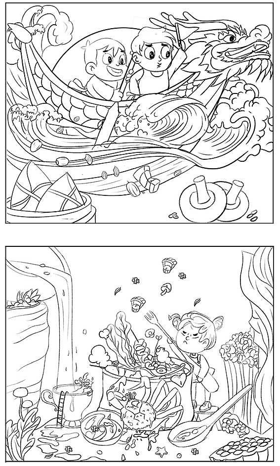 线稿构图 草图（图ZMjk0ODExOTI0） - 商业插画 - 站酷设计师橙子碎碎念原创素材 - 站酷ZCOOL