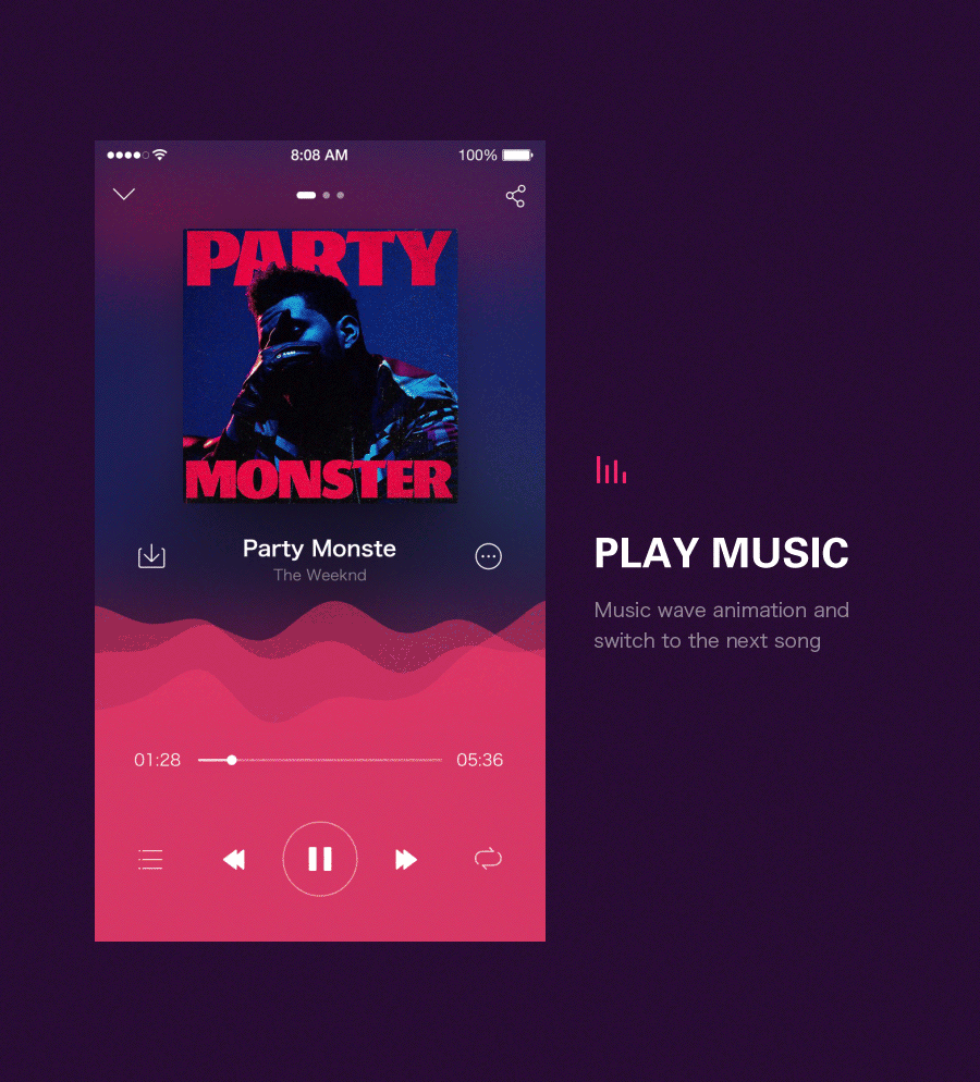 音乐APP-概念设计（图ZNzQwNzI4NTY=） - APP界面 - 站酷设计师绝命图师原创素材 - 站酷ZCOOL