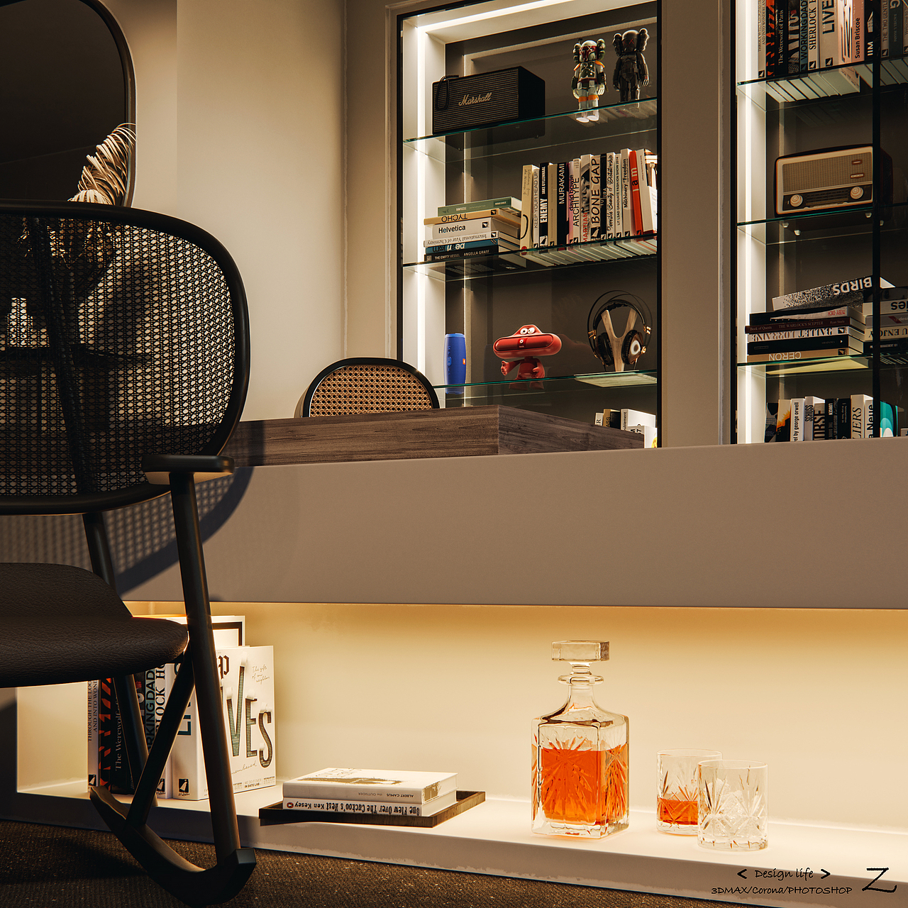 现代简约LOFT公寓——晨与夜（图ZMjAzODA5MDM2） - 家装设计 - 站酷设计师X丨X原创素材 - 站酷ZCOOL