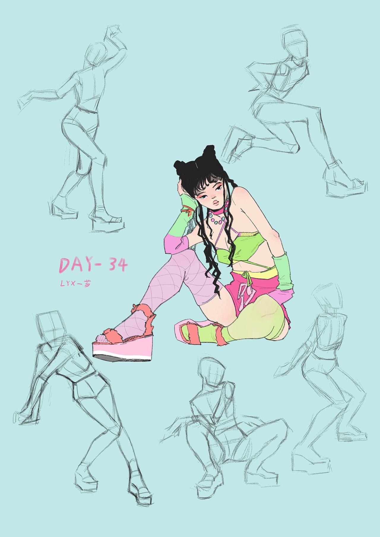 #速写60天挑战赛#day.34（图ZMjk1NjI4NzA0） - 创作习作 - 站酷设计师LYX襄原创素材 - 站酷ZCOOL