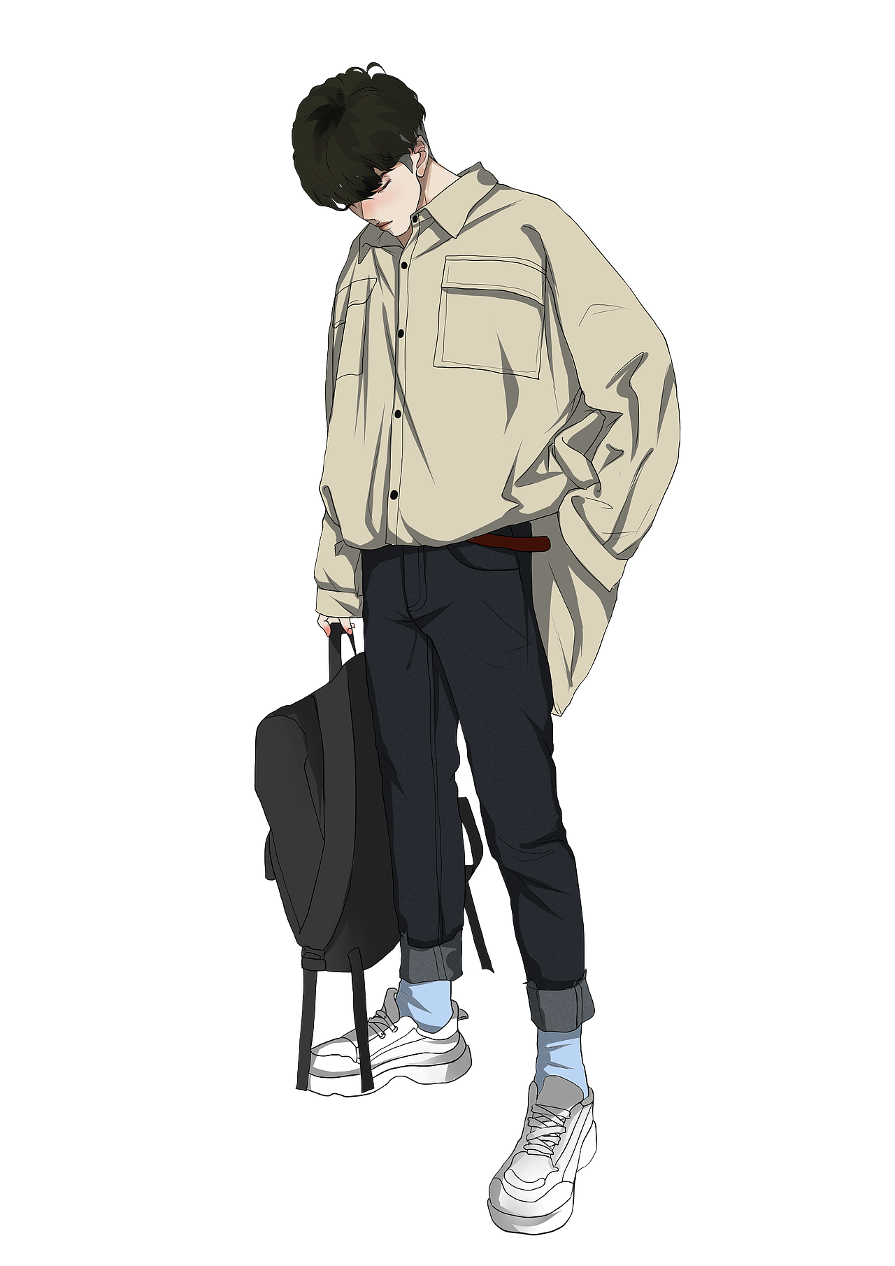 男装搭配日常（图ZMTI3MDY5Mjg4） - 艺术插画 - 站酷设计师废猫不是肥猫原创素材 - 站酷ZCOOL
