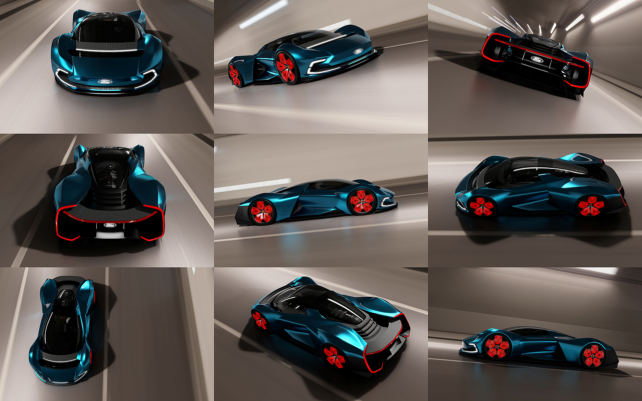 >Fordzilla P1< 福特欧洲网络虚拟游戏赛车设计(2020)（图ZMjM2NjcyMjQ4） - 机械/交通 - 站酷设计师benn原创素材 - 站酷ZCOOL