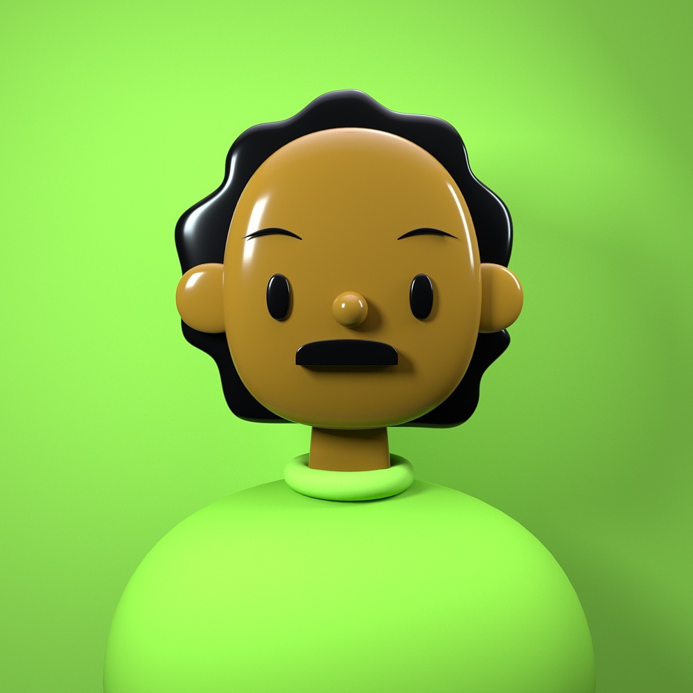 c4d人物头像作业练习