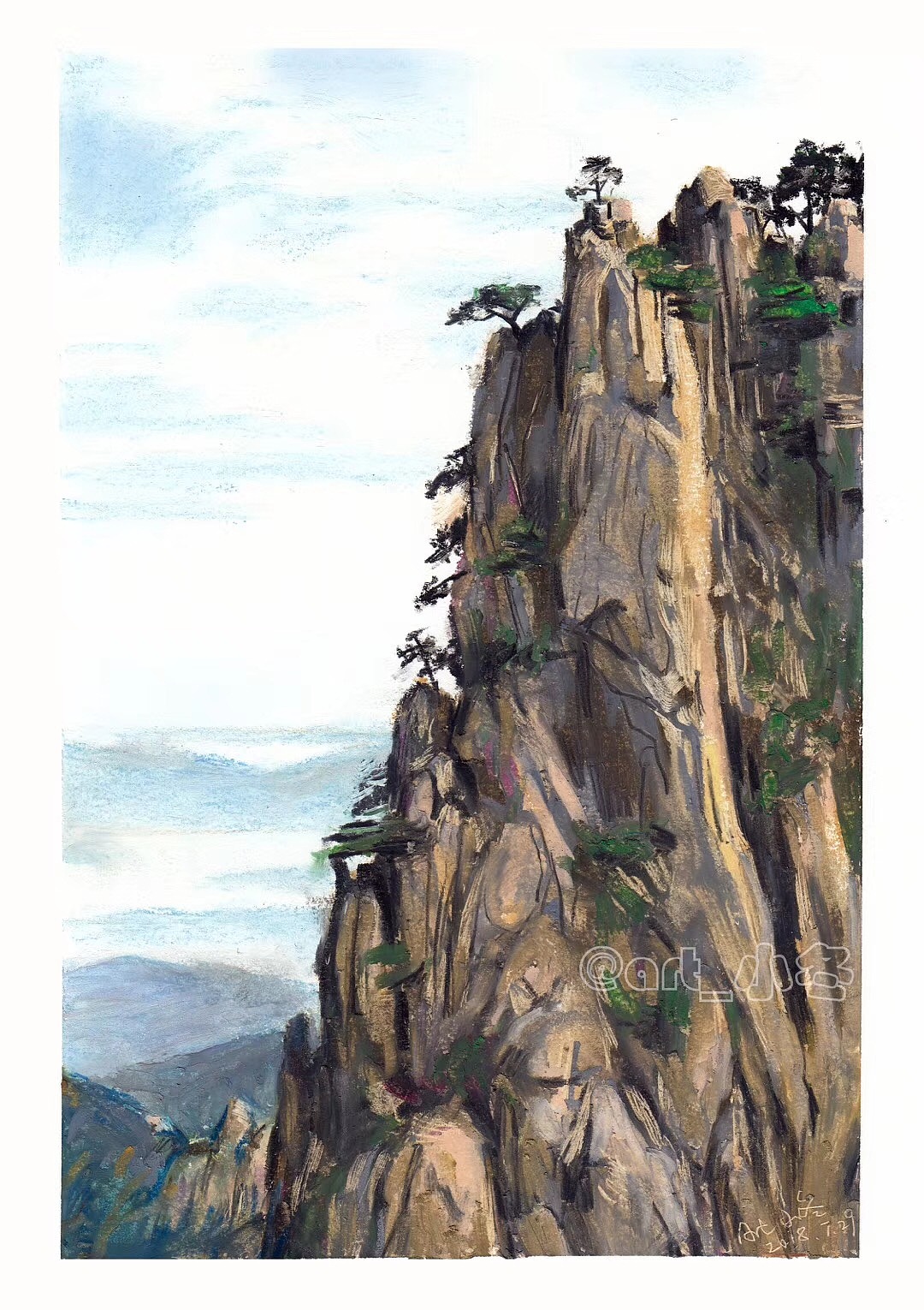 原创作品纯艺术绘画素描人物383art_小冬彩铅人物411art_小冬下午示范