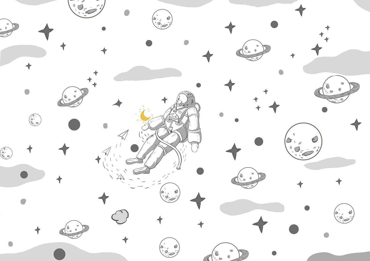 宇航员（图ZMjYwMzY4MTQ4） - 商业插画 - 站酷设计师夫诸家的鱼原创素材 - 站酷ZCOOL