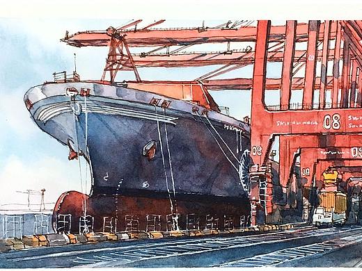 碼頭（個(gè)人主頁(yè)-ZMzEwNjEzNDA=） - 繪畫(huà) - 站酷設(shè)計(jì)師jessicaqlj原創(chuàng)素材 - 站酷ZCOOL