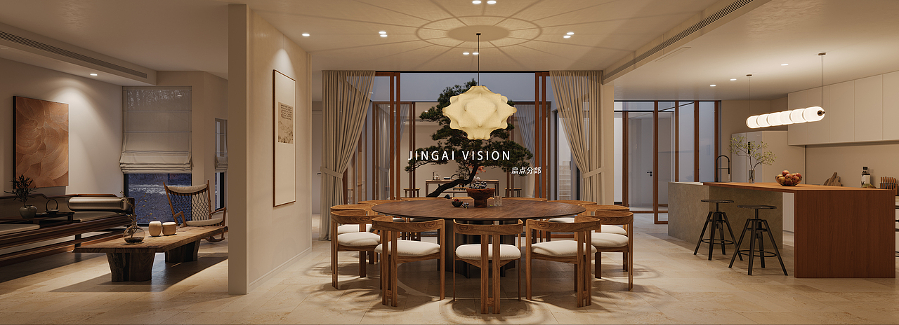 新中式会所（图ZMzE2NDE5NjQ4） - 家装设计 - 站酷设计师胡伟星原创素材 - 站酷ZCOOL